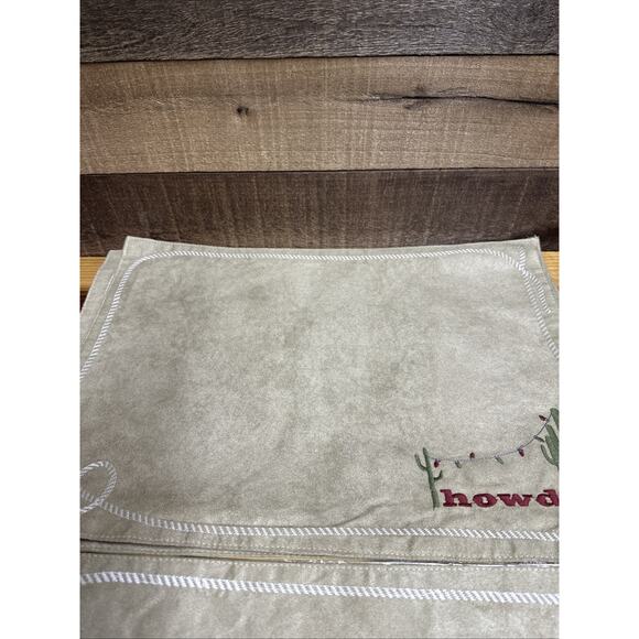 St Nicholas Square Howdy Cactus Christmas Placemats Set Of 12 - Picture 7 of 7